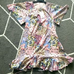 Ted Baker never worn pink floral mini dress